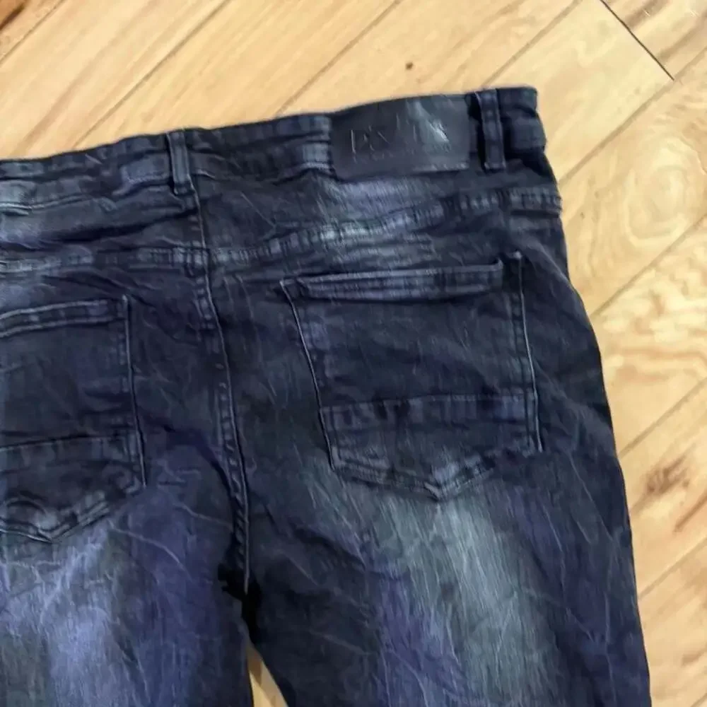 DSATR Premium Disaster Black Distressed Jeans Size 38